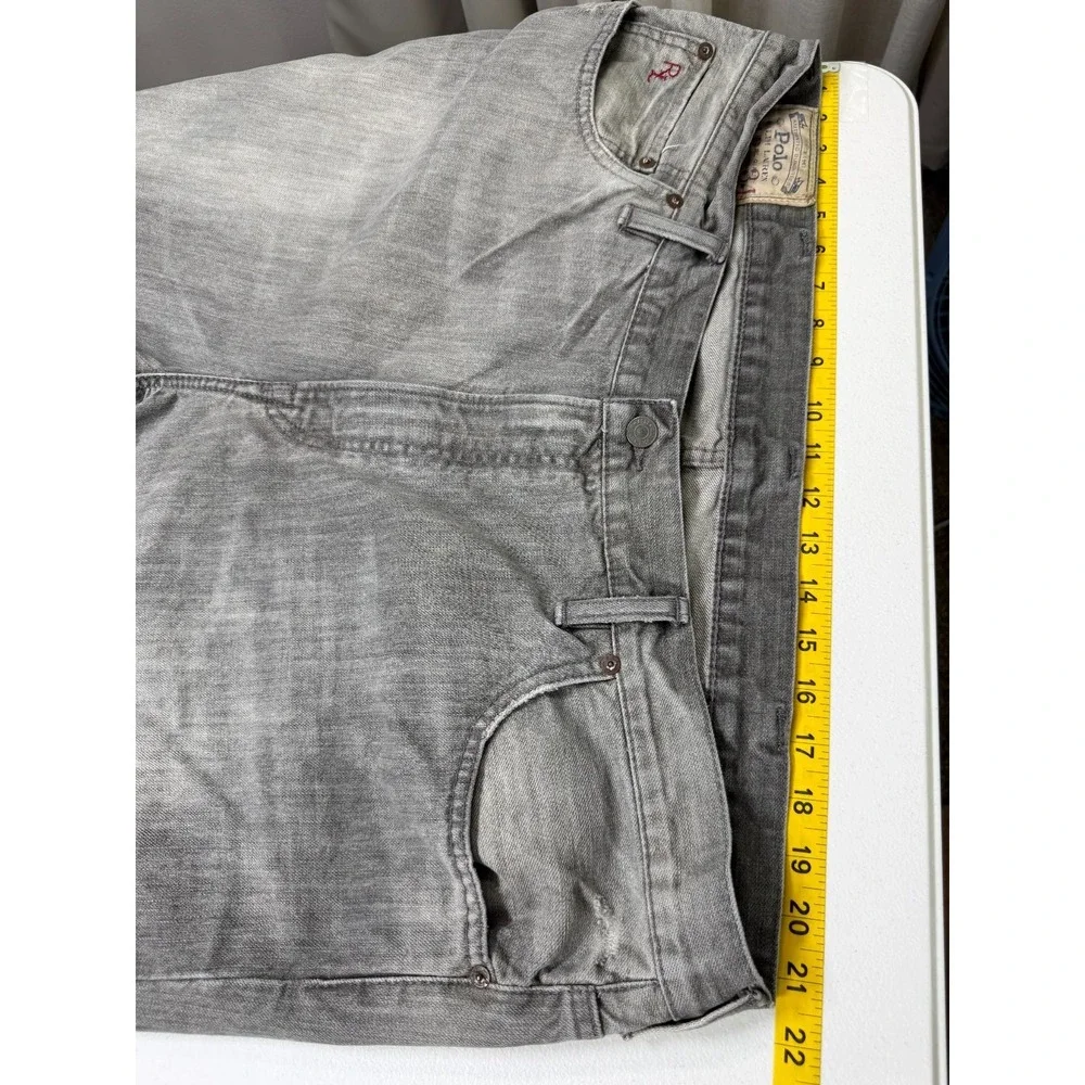 Polo Ralph Lauren Hampton Straight Gray Jeans Mens 44x34 Vintage Y2K Grunge